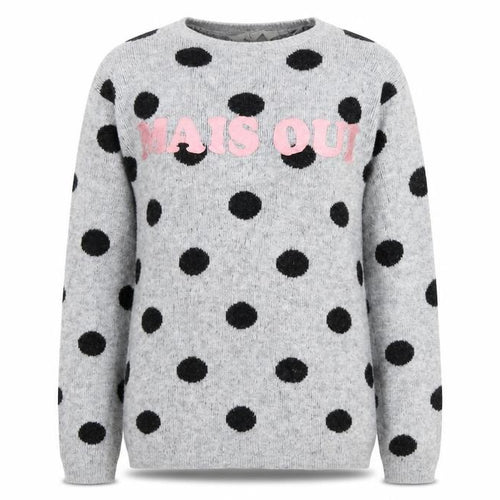 H&M Girls Grey Polka Dot Knit Pullover Jumper Size 13-14 Years