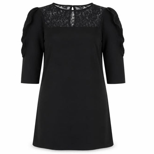 the vanity room Womens Black Floral  Fit & Flare  Size 38