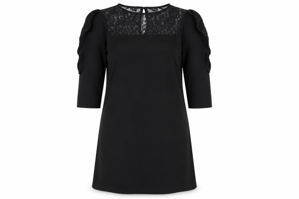 the vanity room Womens Black Floral  Fit & Flare  Size 38