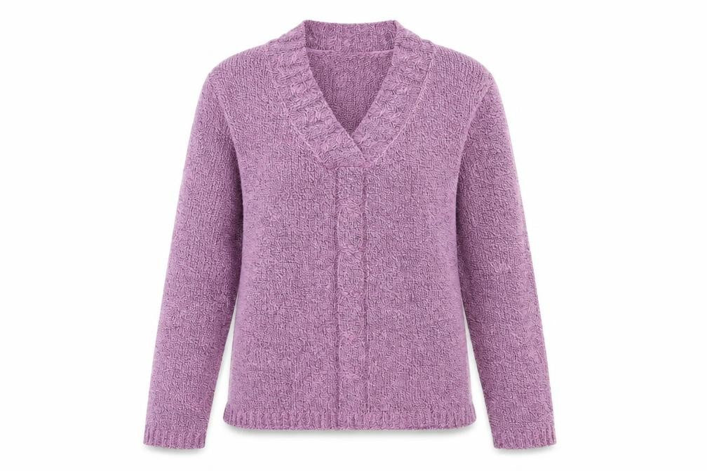 Front view of Pure & Natural women’s purple jumper, size M