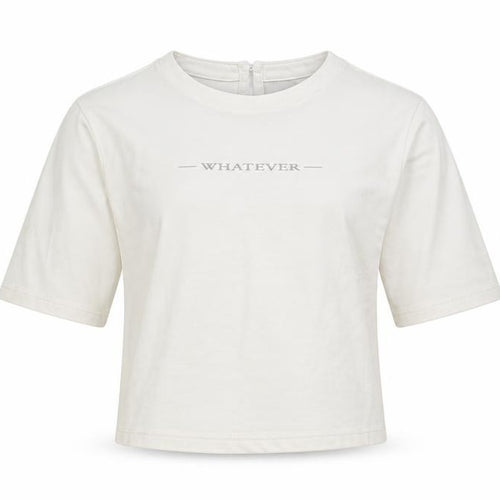 Matalan Girls White  Jersey Cropped T-Shirt Size 5 Years  - Whatever