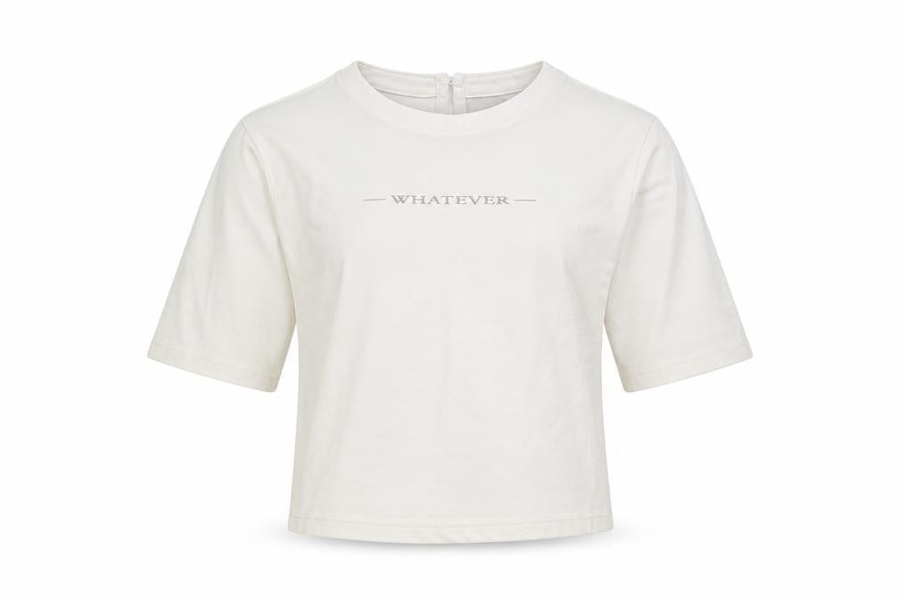 Matalan Girls White  Jersey Cropped T-Shirt Size 5 Years  - Whatever
