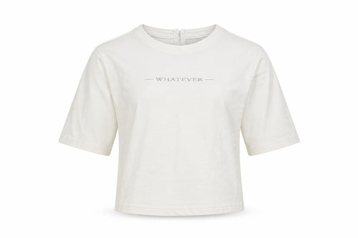 Matalan Girls White  Jersey Cropped T-Shirt Size 5 Years  - Whatever
