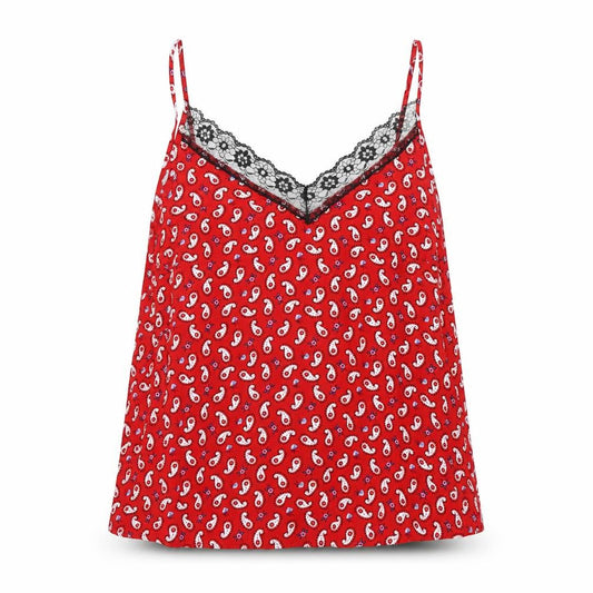 Front view of Papaya women’s red camisole blouse, size UK 12