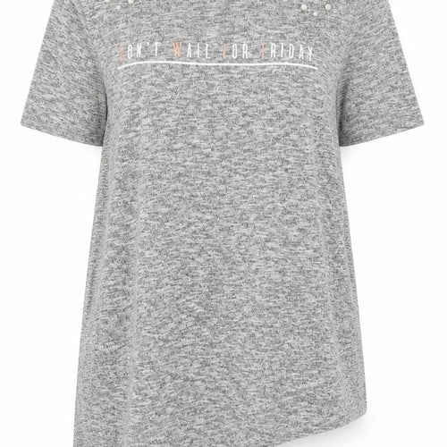 Matalan Womens Grey   Basic T-Shirt Size 14  - Don't Wait For Friday