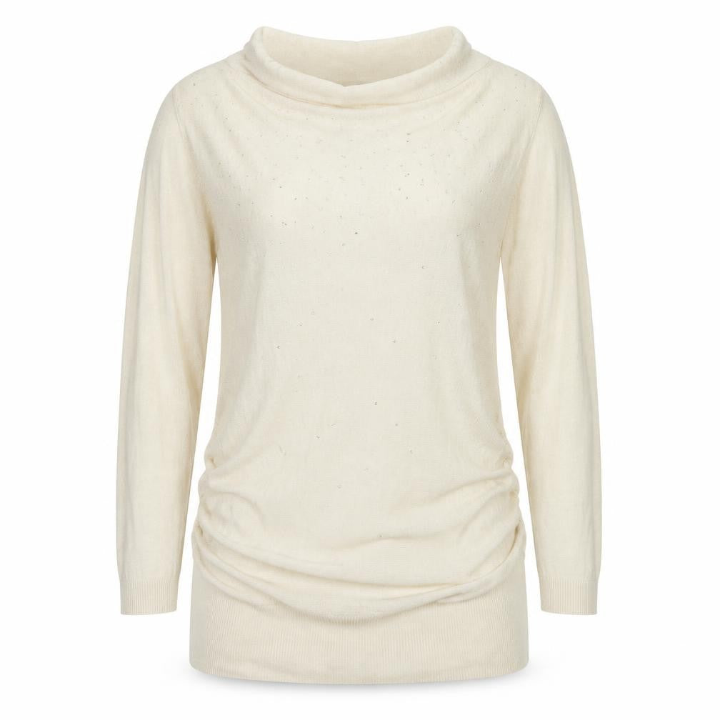 Front view of Reitmans women’s beige rayon jumper, size L