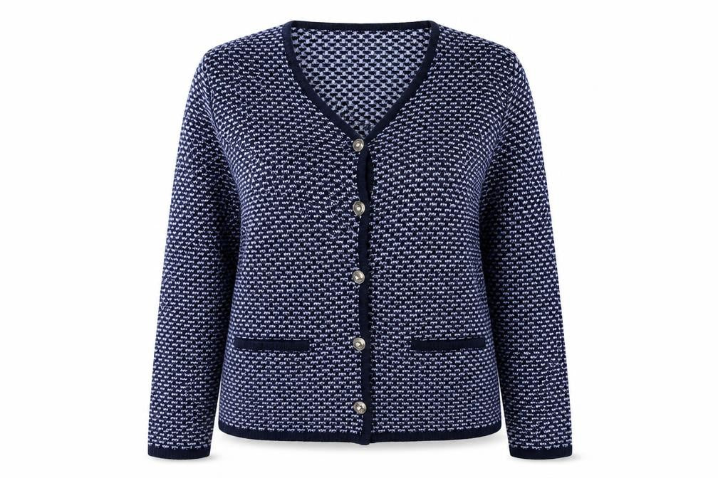 EWM Womens Black  Knit Cardigan Jumper Size 14