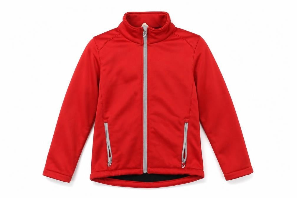 Front view of Preworn boys’ red jacket, size 9-10, years