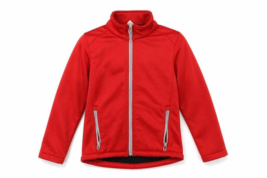 Front view of Preworn boys’ red jacket, size 9-10, years