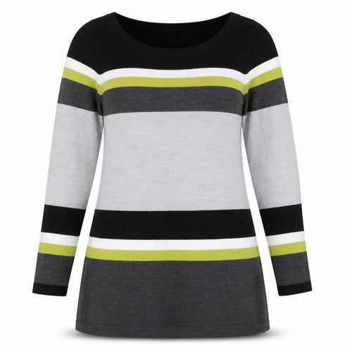 George Womens Grey Striped  Fit & Flare  Size 12