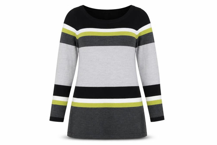 George Womens Grey Striped Fit & Flare Size 12