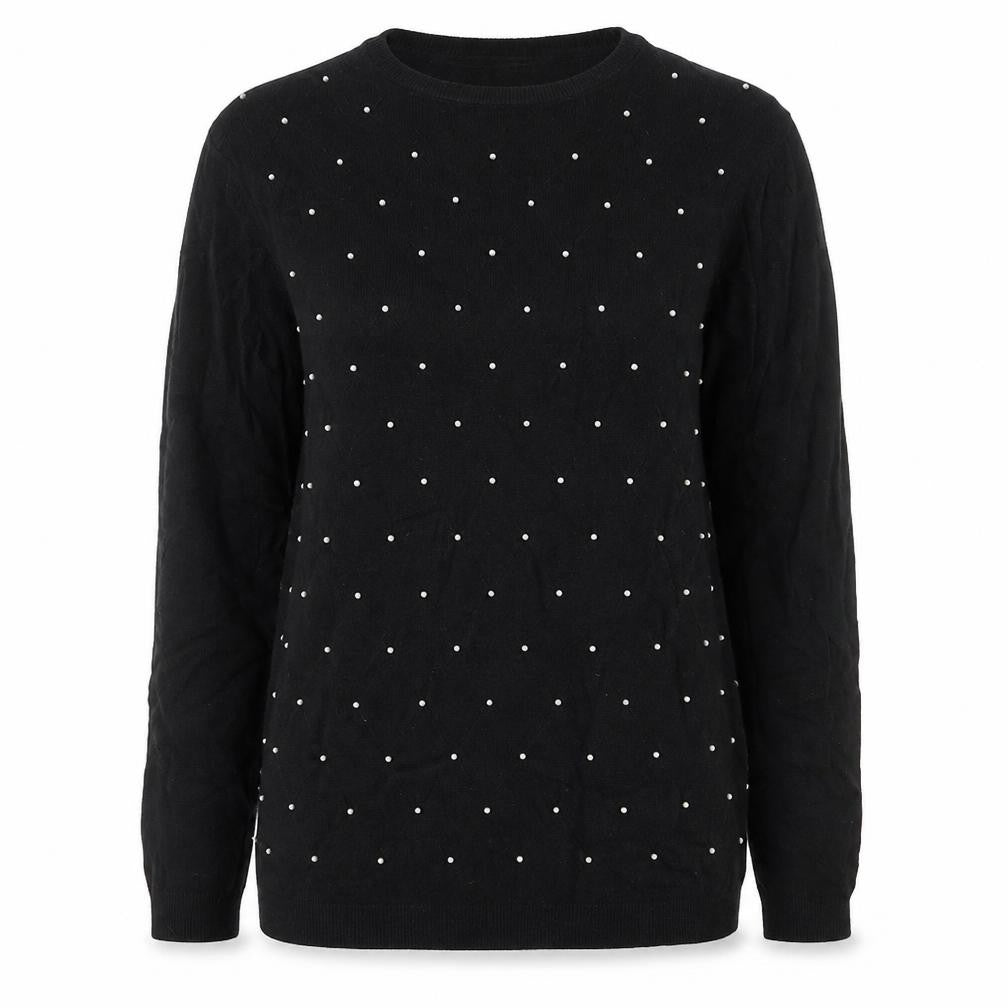 Front view of Zara women’s black jumper, size M