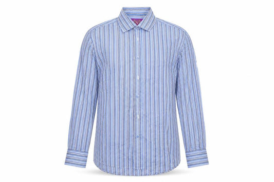 Front view of Next men’s blue button-up, size 16