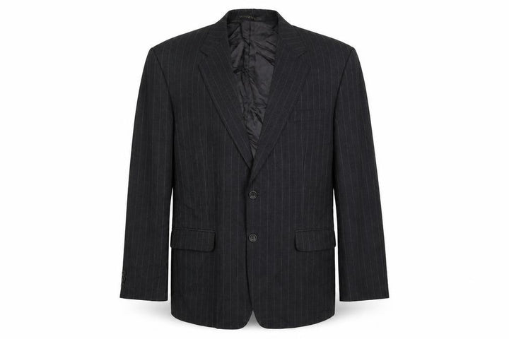 Marks & Spencer Mens Black Striped Jacket Suit Jacket Size 42