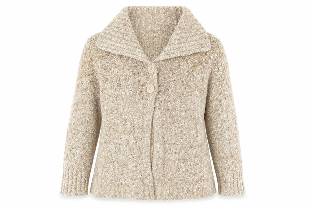 Pure & Natural Womens Beige   Cardigan Jumper Size M
