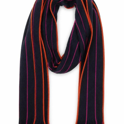 Preworn Unisex Black Striped  Scarf Scarves & Wraps One Size