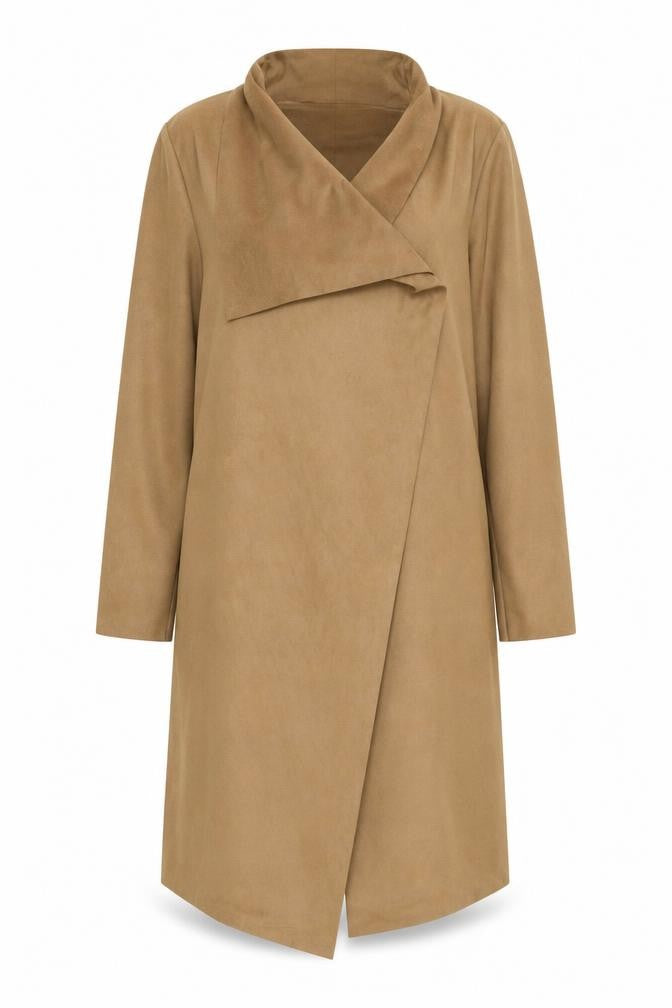 Front view of Julie women’s brown jacket coat, size UK 10