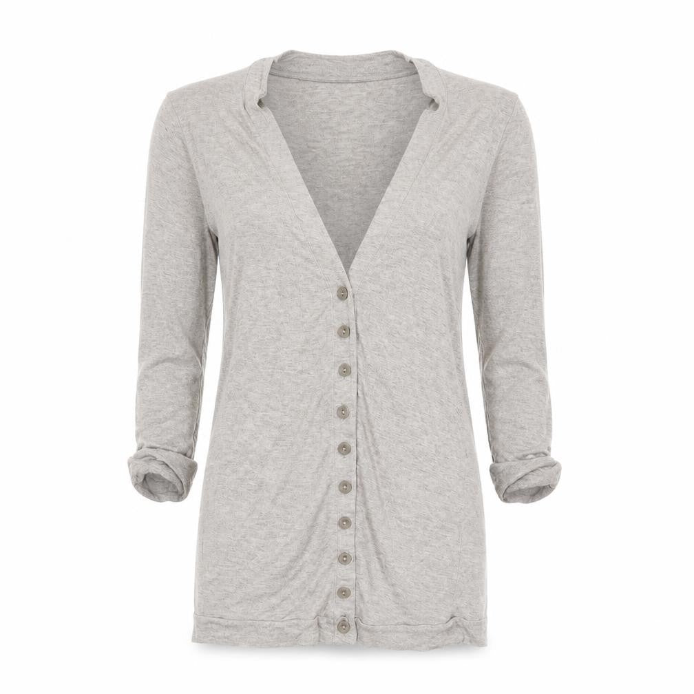 Front view of Topshop women’s beige cardigan jumper, size UK 8