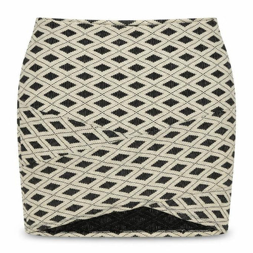 Preworn Womens Beige Geometric  Bandage Skirt Size M