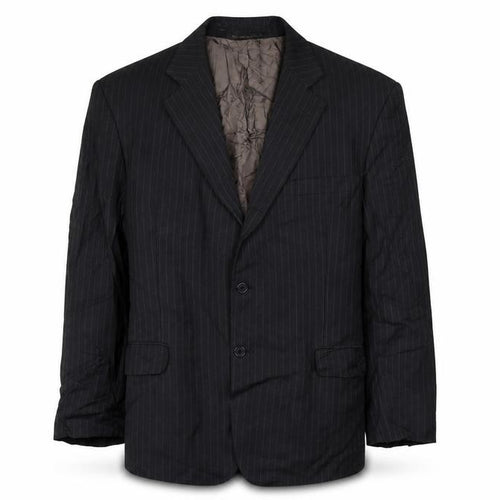 Marks & Spencer Mens Black Striped  Jacket Suit Jacket Size 44