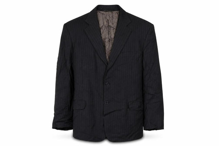 Marks & Spencer Mens Black Striped Jacket Suit Jacket Size 44