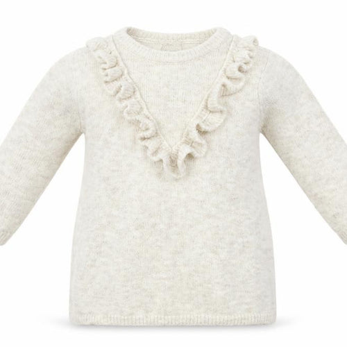 F&F Girls Beige  Knit Pullover Jumper Size 3-6 Months