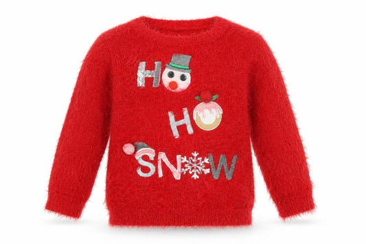 Evie Girls Red   Pullover Jumper Size 2 Years  - christmas