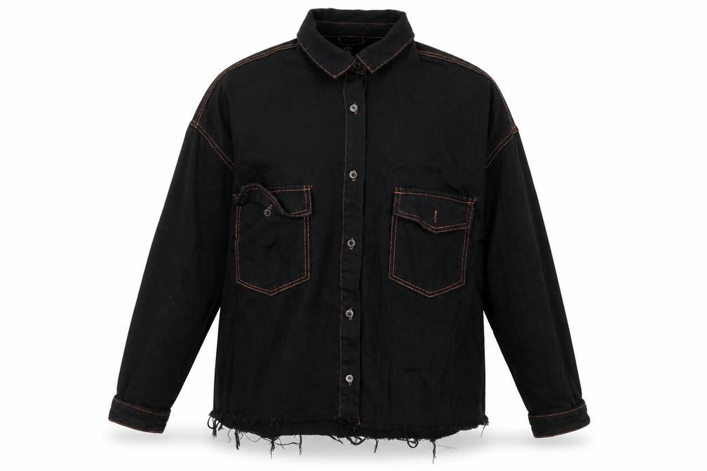 Missguided Womens Black  Denim Jacket  Size 8