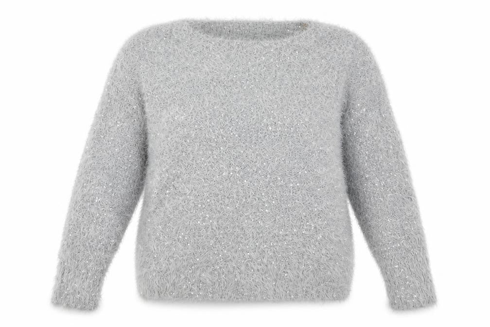 Front view of Select women’s grey knit jumper, size UK 12
