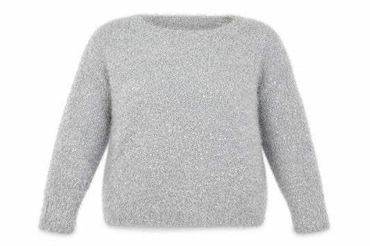 Front view of Select women’s grey knit jumper, size UK 12