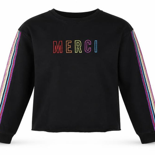 Primark Girls Black   Pullover Sweatshirt Size 14-15 Years  - cropped merci