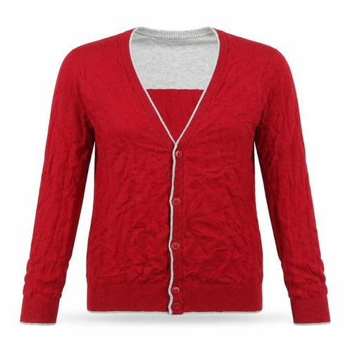 Frederik Anderson Womens Red   Cardigan Jumper Size M