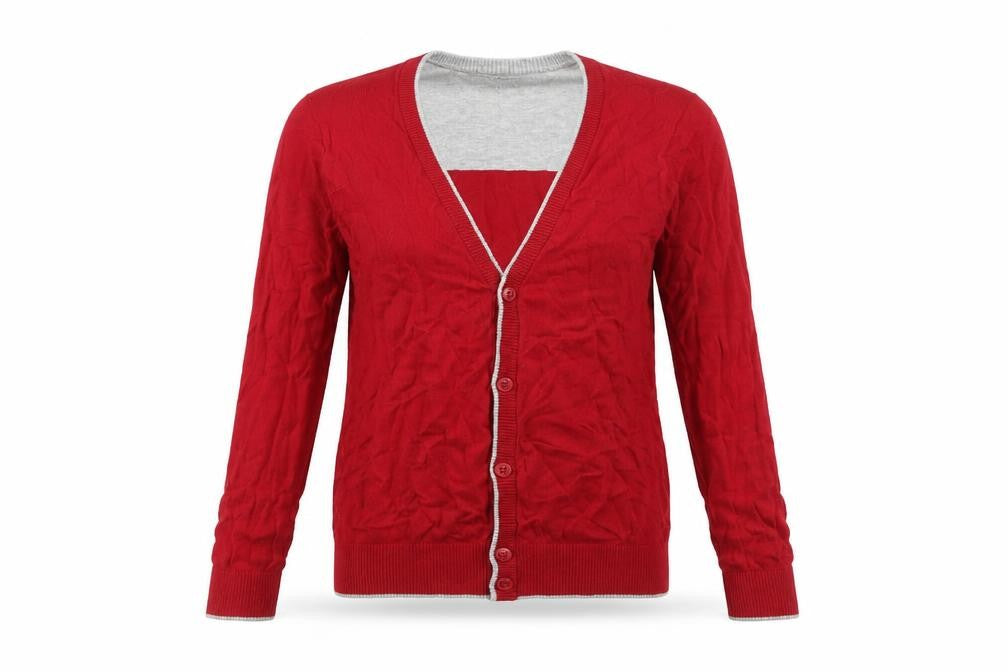 Frederik Anderson Womens Red   Cardigan Jumper Size M