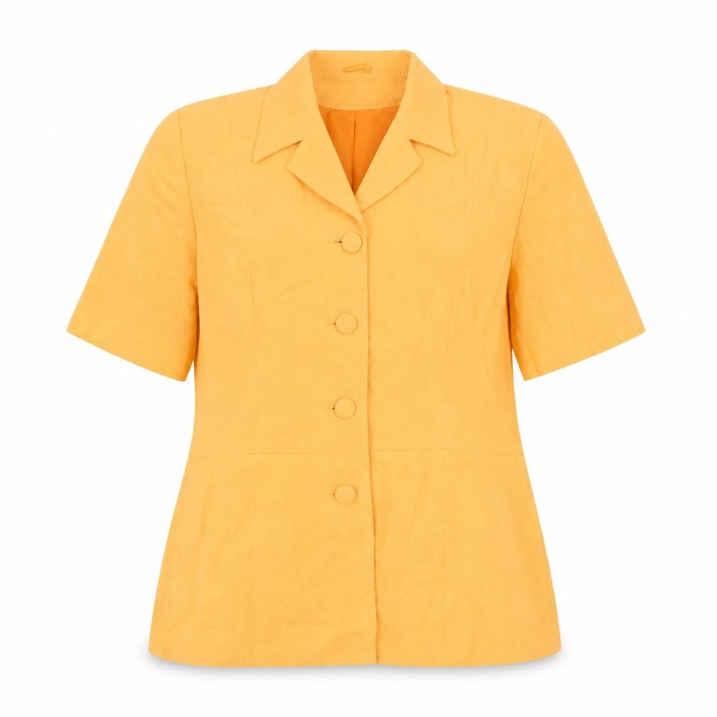 Front view of Dorothy Perkins women’s orange jacket, size UK 16