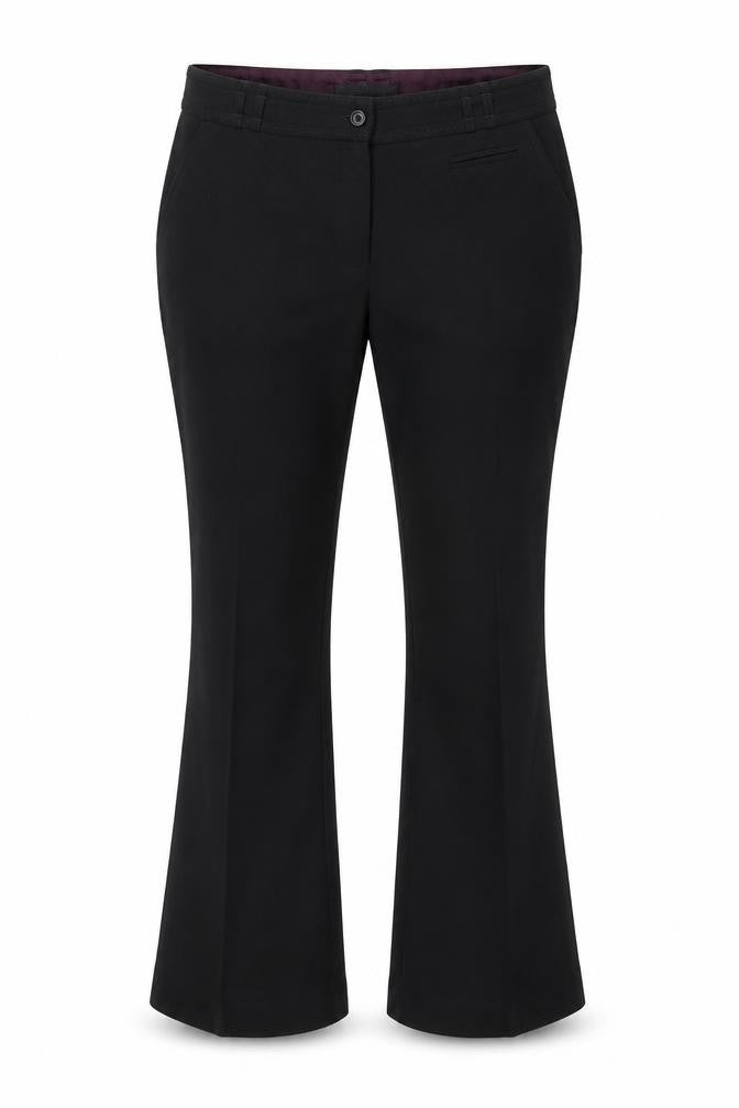 Front view of Atmosphere women’s black trousers, size UK 10, 27.5-inch leg