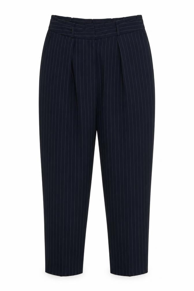 Oasis Womens White Striped  Trousers  Size 12 L27 in