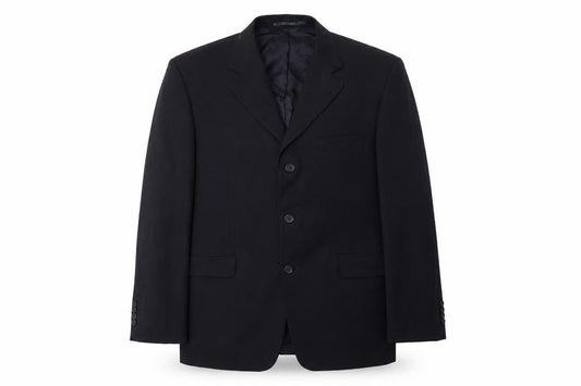 Front view of Preworn men’s blue jacket suit jacket, size 42