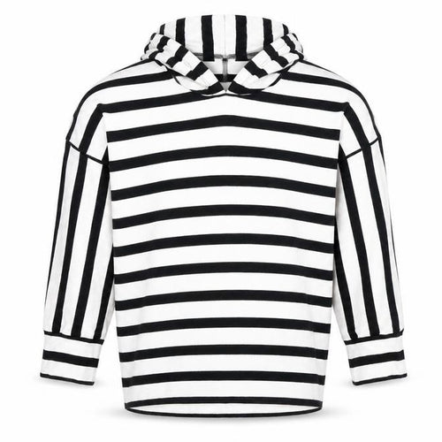 Indigo Girls White Striped  Pullover Hoodie Size 12 Years