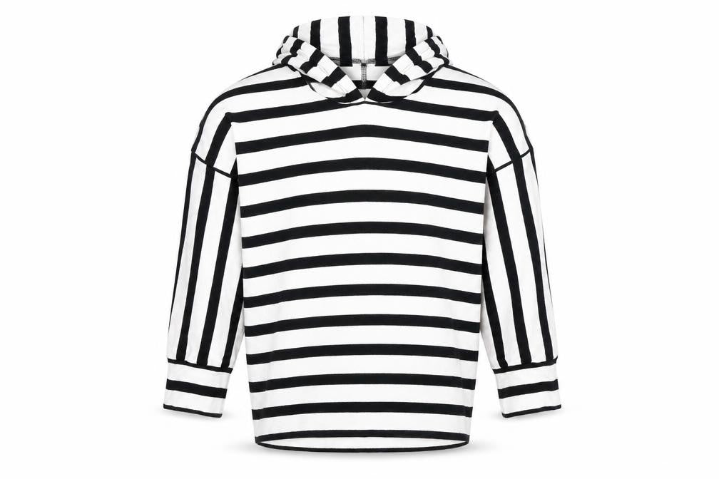 Indigo Girls White Striped  Pullover Hoodie Size 12 Years