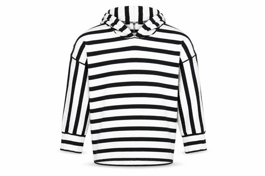 Indigo Girls White Striped  Pullover Hoodie Size 12 Years