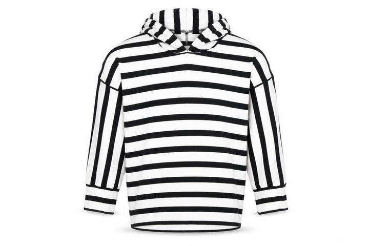 Indigo Girls White Striped Pullover Hoodie Size 12 Years