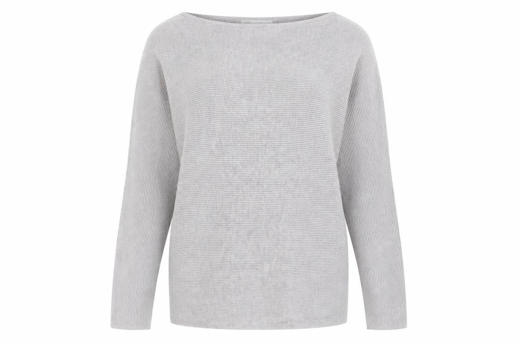 Front view of H&M women’s grey jumper, size XS