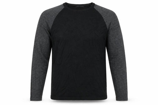 Front view of Marks & Spencer men’s black jumper, size S