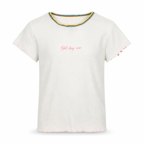 M&S Girls White   Ringer T-Shirt Size 10-11 Years