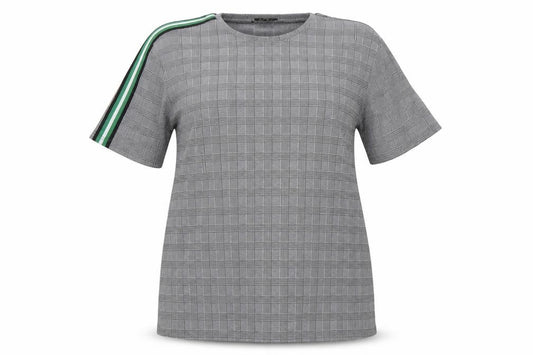 Front view of innocence women’s grey check a-line, size UK 16