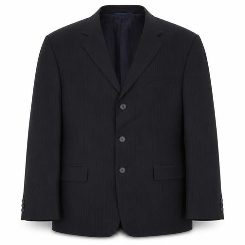 F&F Mens Black Striped Rayon Jacket Suit Jacket Size 44