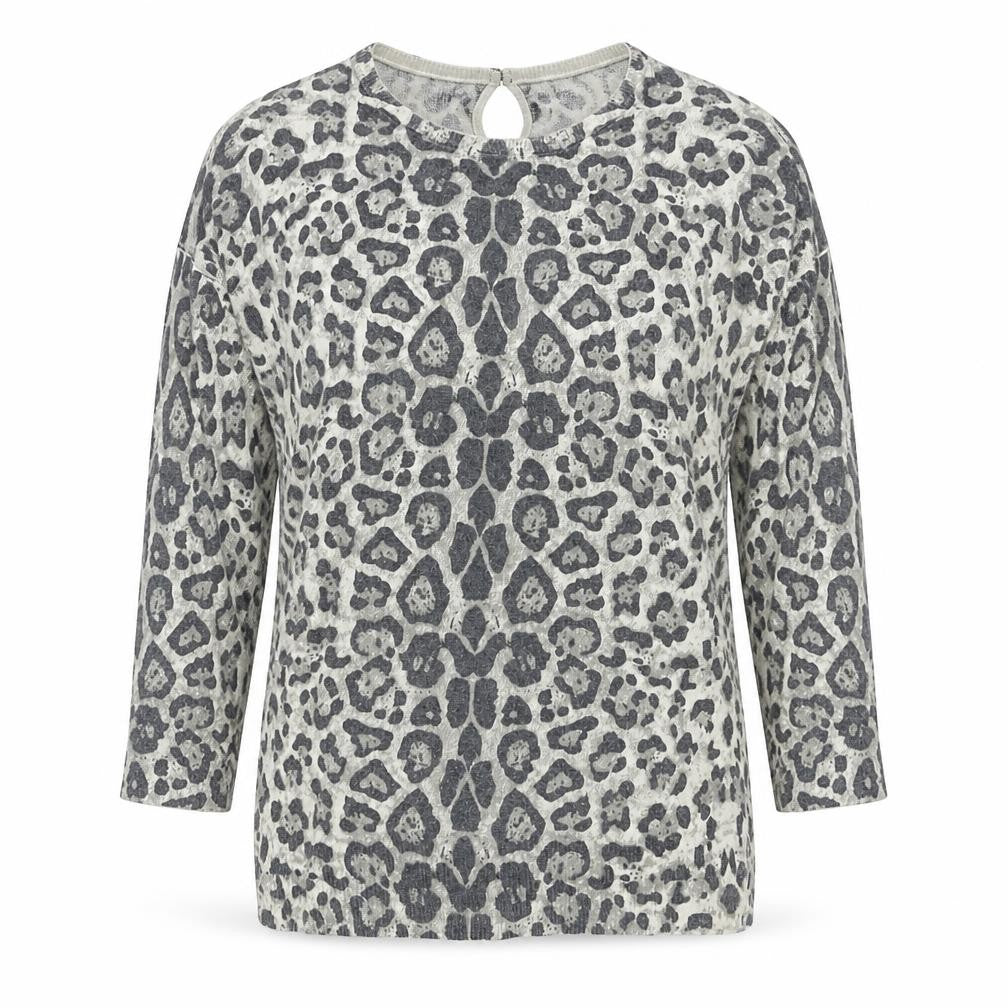 Front view of walllis women’s brown animal print jumper, size S