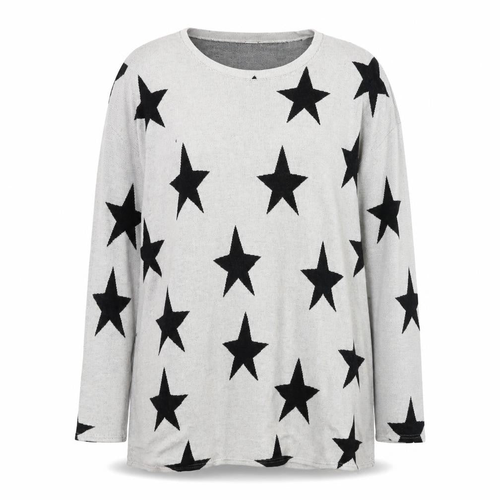 Front view of H&M women’s grey argyle/diamond jumper, size M