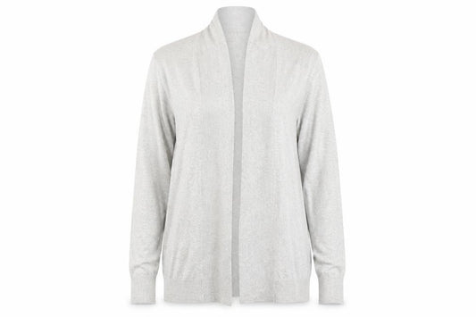 Front view of ASOS women’s grey cardigan jumper, size M