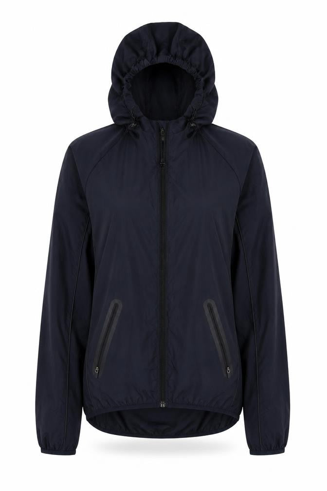 Front view of target active women’s black full zip hoodie, size UK 8